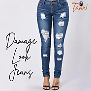 Damage Designer Girls Jeans in India