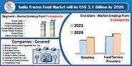 India Frozen Food Market by Segments, Companies, Forecast By 2026
