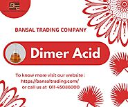 Dimer Acid Manufacturer & Supplier in India | by Priyanshu Goel | Jun, 2021 | Medium
