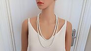 Classic Beauty Of White Pearl Necklace - White Pearl Jewelry