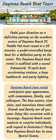 Daytona Beach Boat Tours on the Paddle Pub