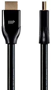 Monoprice 115427 Certified Premium HDMI Cable - Black - 3 Feet | 4K@60Hz, HDR, 18Gbps, 28AWG, YUV 4