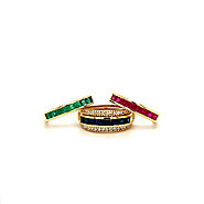 Buy 14 K Yellow Gold & Diamond Rings Online at Best Prices - Artisan Sliver Jewel
