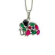 Buy 925 Sterling Silver & Gold Pendant Online at Best Prices form India - Artisan Sliver Jewel