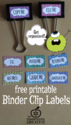 Classroom Organization: Binder Clip Label (Free Printable)