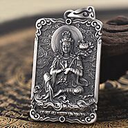 Buddha Pendant Necklace: 999 Silver Chain Necklace - Mantrapiece.com