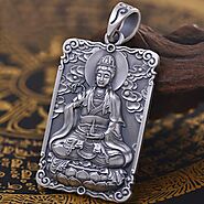 Quan Yin Necklace: Engraved with Om Mani Padme Hum - Mantrapiece.com