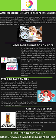 Ambien Medicine: Avoid Sleepless Nights