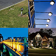 LED outdoor flood light for security lighting