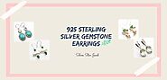 925 Sterling Silver Gemstone Earrings
