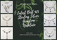 Latest Best 925 Sterling Silver Gemstone Necklace