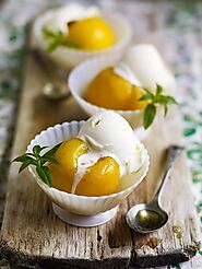 Yellow Peach Vanilla Ice Cream