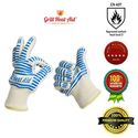 #1 Oven Gloves - 932°F Extreme Heat Resistant EN407 Certified - Set of 2 Premium 5★ Thick but Light-Weight, Flexible ...
