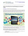 Points to check when Outsourcing iPad Application Development Project