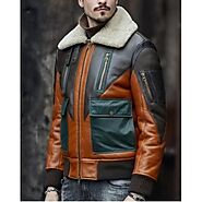 Mens Stunning Soft Real Lambskin Warm Leather Bomber Jacket