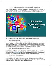 How to Choose the Right Digital Marketing Agency?