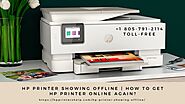 My Hp Printer Is Showing Offline -How to Fix? 1-8057912114 HP Printer Helpline