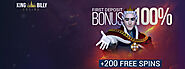 King Billy Casino: 200 Free Spins + 100% Crypto Bonus!
