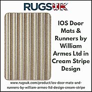 IOS Door Mats & Runners by William Armes Ltd in Cream Stripe Design