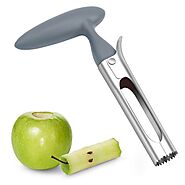 Quality apple corer tool - easy to use and clean - rugged apple corer with sharp serrated tip - stainless steel corer...
