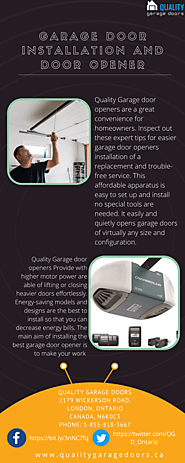 Check Out the Best Garage Door Opener and Installation In London Ontario