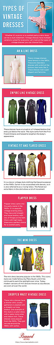 Six Popular Styles of Vintage Dresses