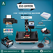 Eid Offer for our customers Start your business with our. 5 in 1 sublimation heat press printing machine combo