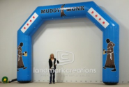 Muddy Monk Inflatable Arch for Trail Running Events