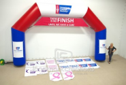 American Cancer Society Inflatable Race Archway; Hexiarch Style