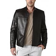 Mens Black Pure Lambskin Leather Jacket