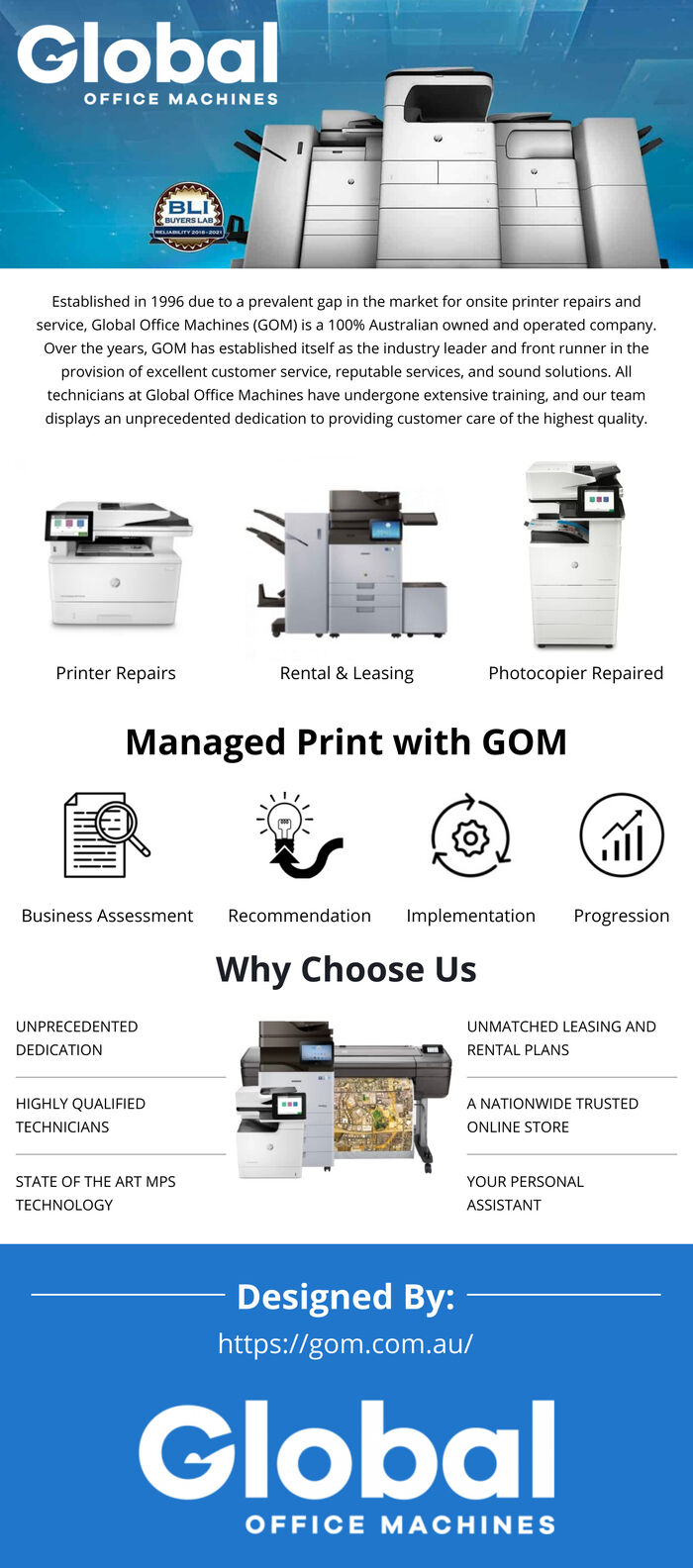 This infographic is designed by Global Office Machines