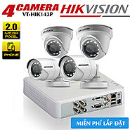 Trọn Bộ 4 Camera HDTVI Hikvision 2MP Gói Lắp Đặt VT-HIK142P