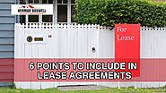 6 POINTS YOU MUST INCLUDE! IN YOUR LEASE AGREEMENTS