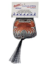 2 Packs of 15 Crab Shaped Wet Wipes in Fish Net Packaging – Ouulala