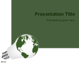 Green Light Eco Bulb PowerPoint Template | Free Powerpoint Templates