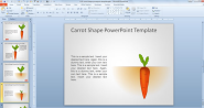Free Carrot Shape PowerPoint Template - Free PowerPoint Templates - SlideHunter.com
