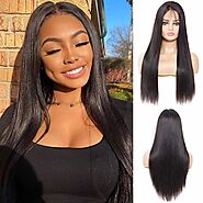 100% Virgin Human Hair Lace pe plucked 4*4 Closure 150% Density Wig - Merch Girl Goods