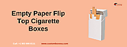 Empty paper flip top cigarette boxes at best price in USA