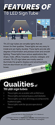 Features & Qualities of T8 LED Sign Tube.