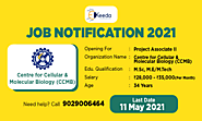 Website at https://ekeeda.com/blog/ccmb-recruitment-2021-project-associate-ii-vacancies