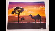 African Sunset - How to Paint AFRICAN SUNSET / Step by step Acrylic painting for Beginners