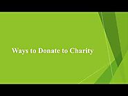 Ways to Donate to Charity | Giving to Charity