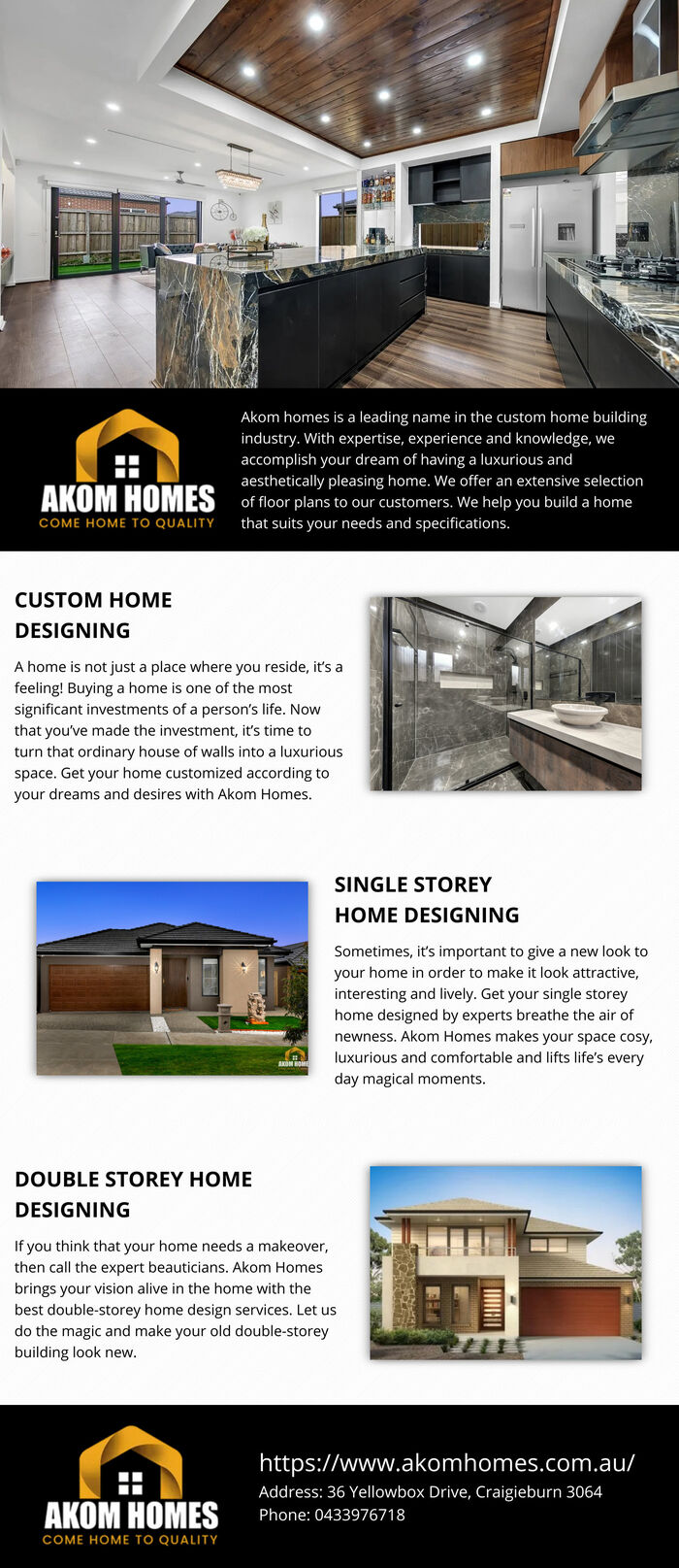 This infographic is designed by Akom Homes