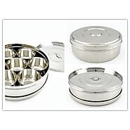 Stianlesss Steel Indian Spice Container for kitchen needs
