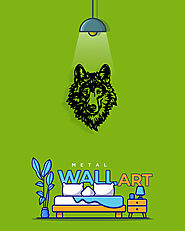 Wolves Face Metal Wall Art