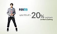 Upto 70% + 20% Cashback On Men's Clothing... Visit The Below Link For More http://goosedeals.com/home/details/paytm/1...