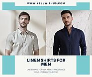 Buy Linen Shirts for Men at the most beneficial price range -Yellwithus