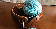 Fiberfrau: Fun with Fabrics and Fibers: Wooden Yarn Bowl: Perfect Gift