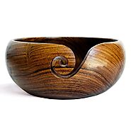 Yarn Bowl beautiful solid wood bowl for your knitting & crochet yarn