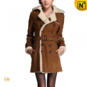 Double Breasted Women Leather Fur Coat CW695161 - cwmalls.com